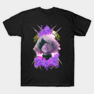 RobotGirl - Purple Roses T-Shirt